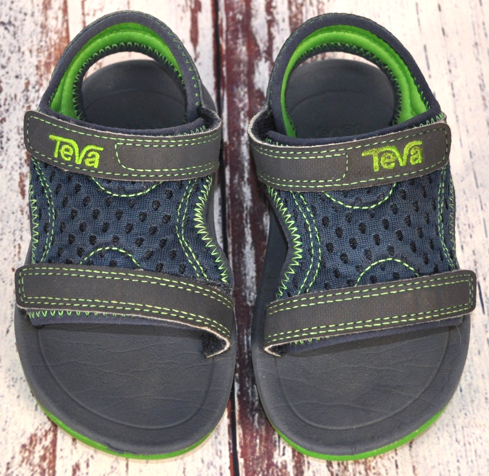 TEVA Kids Psyclone XLT Sporty Mesh Water Sandals Shoes Toddler 7 H&L BLUE/GREEN